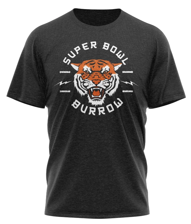 Pauer Sports Super Bowl Burrow Tri Blend Tee 3 Pauer Sports Super Bowl Burrow Tri Blend Tee