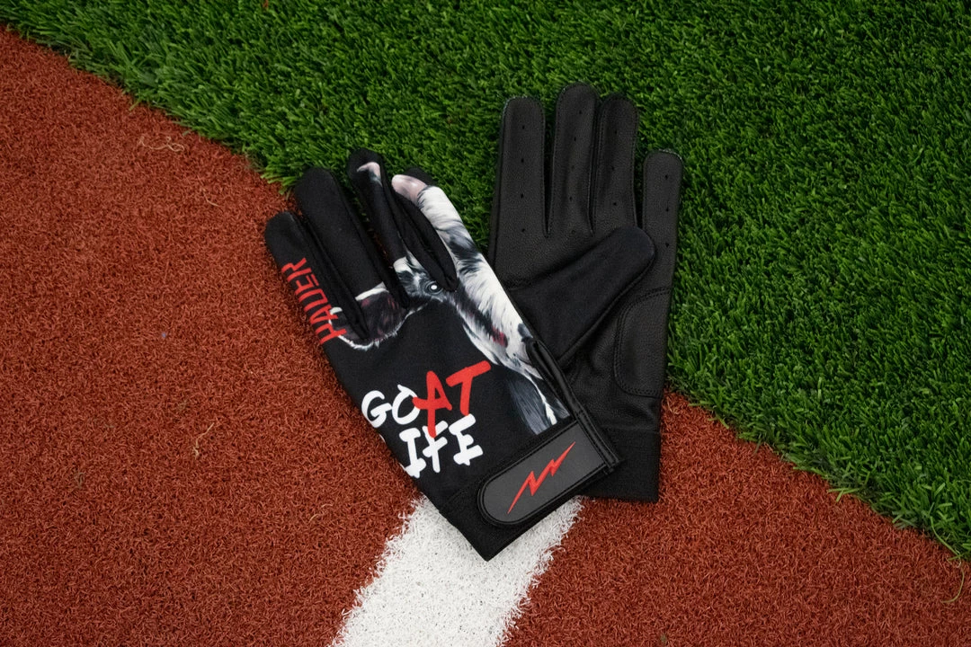 Pauer Sports Pauer Goat Life Logo Batting Glove 3 Pauer Sports Pauer Goat Life Logo Batting Glove