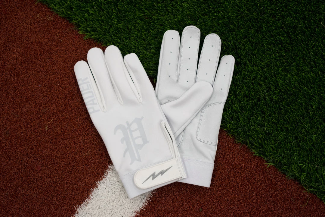 Pauer Sports Just Dropped Pauer Old English P White Batting Glove 3 Pauer Sports Just Dropped Pauer Old English P White Batting Glove