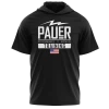 Pauer Sports Tops Pauer Training Fleece Short Sleeve Hooded Pullover
