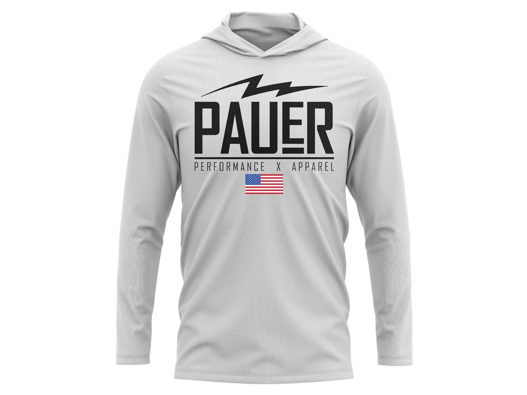 Pauer Sports Pauer Classic Logo Blend Wicking Long Sleeve Hoodie 3 Pauer Sports Pauer Classic Logo Blend Wicking Long Sleeve Hoodie