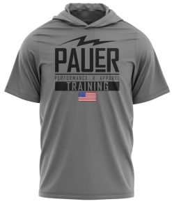 Pauer Sports Kids Pauer Training Fleece Short Sleeve Hooded Pullover