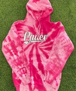 Pauer Sports Pauer Script Tie Dye Pink Hoody Kids