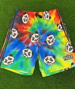 Pauer Sports Pauer Tie Dye Panda Sport-Stretch Graphic Short Men
