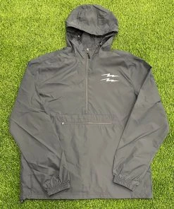 Pauer Sports Just Dropped Pauer Bolt Charcoal Long Sleeve 1/4 Zip Jacket