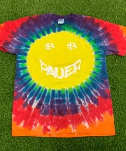 Pauer Sports Men Pauer Happy Face Tie Dye T-Shirt