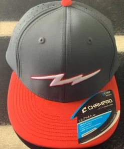 Pauer Sports Headwear Pauer Bolt Charcoal/Red Champro HC1