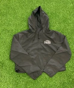 Pauer Sports Pauer Black Bolt Long Sleeve 1/4 Zip Crop Just Dropped