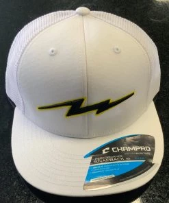 Pauer Sports Pauer Bolt White Champro Snap Back Headwear