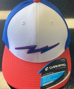 Pauer Sports Pauer Bolt White/Royal/Red Champro HC1 Headwear