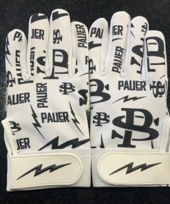 Pauer Sports GEAR Pauer White Logo Batting Glove