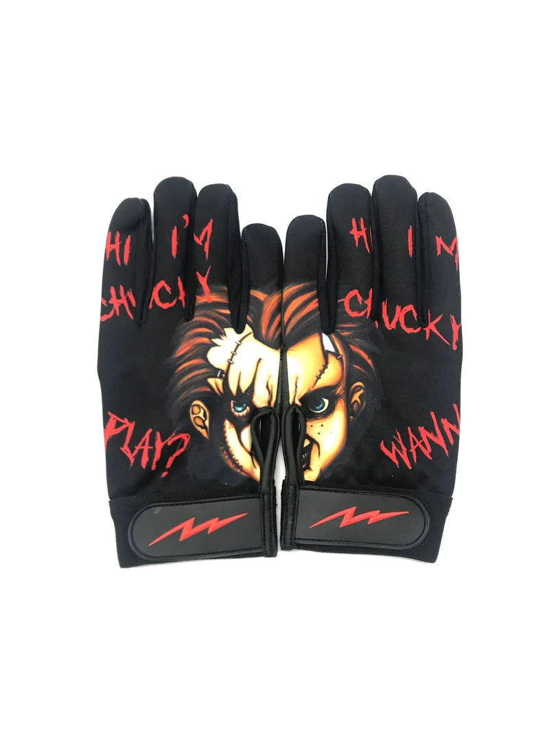 GEAR Pauer Sports Chucky Black Full Dye Batting Glove 3 GEAR Pauer Sports Chucky Black Full Dye Batting Glove