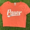 Pauer Sports Just Dropped Pauer Script Peach Crop Top