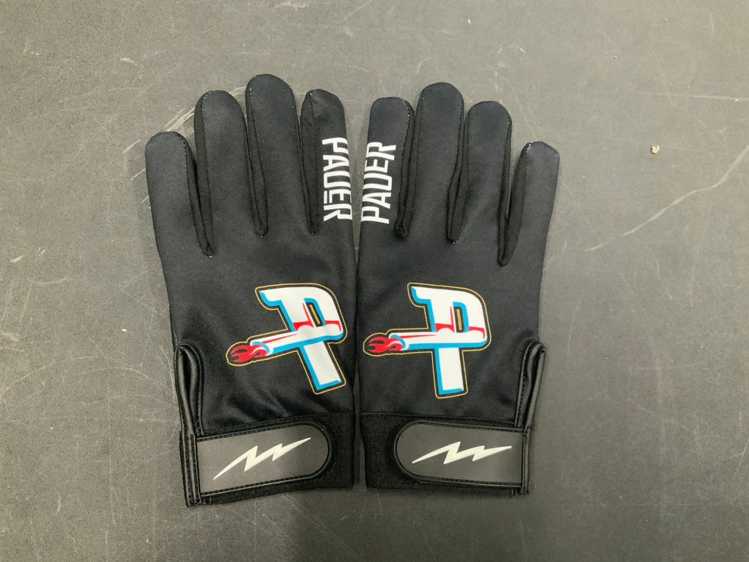 Pauer Sports Pauer Pistons P Black Batting Glove 3 Pauer Sports Pauer Pistons P Black Batting Glove