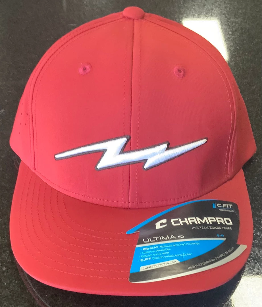 Pauer Sports Headwear Pauer Maroon Bolt Champro HC1 3 Pauer Sports Headwear Pauer Maroon Bolt Champro HC1