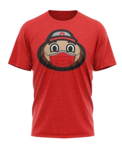 Pauer Sports Men Pauer Red Masked Mascot Tri Blend Tee