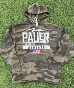 Pauer Sports Camo Performance Unisex Lightweight Hooded Sweatshirt
