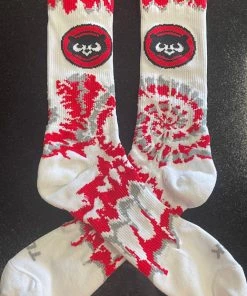 Pauer Sports Pauer Panda Red Woodstock Crew Socks