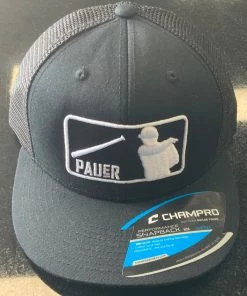 Pauer Sports Just Dropped Pauer Bat Flip Performance Trucker Snapback - Black