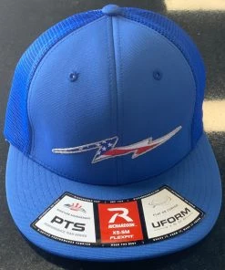 Pauer Sports Pauer Royal/Royal W/FLAG Bolt Logo Richardson PTS20 Mesh Just Dropped