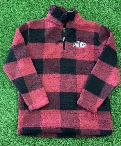Pauer Sports Just Dropped Pauer Sherpa Maroon/Black Quarter Zip Pullover