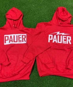Pauer Sports Pauer Block Red Logo Hooded Sweatshirt