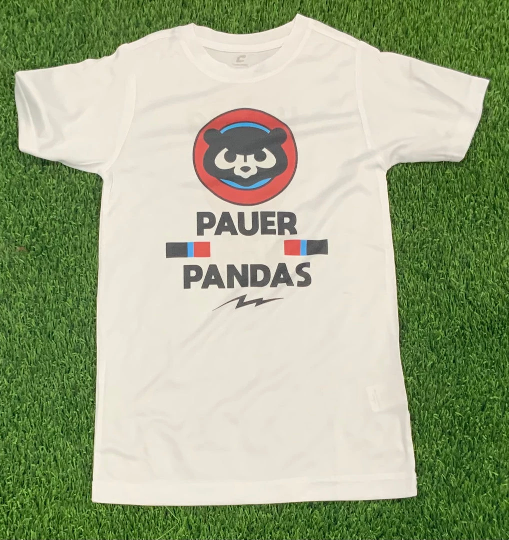 Pauer Sports PAUER Panda White Dry Fit Tee 3 Pauer Sports PAUER Panda White Dry Fit Tee