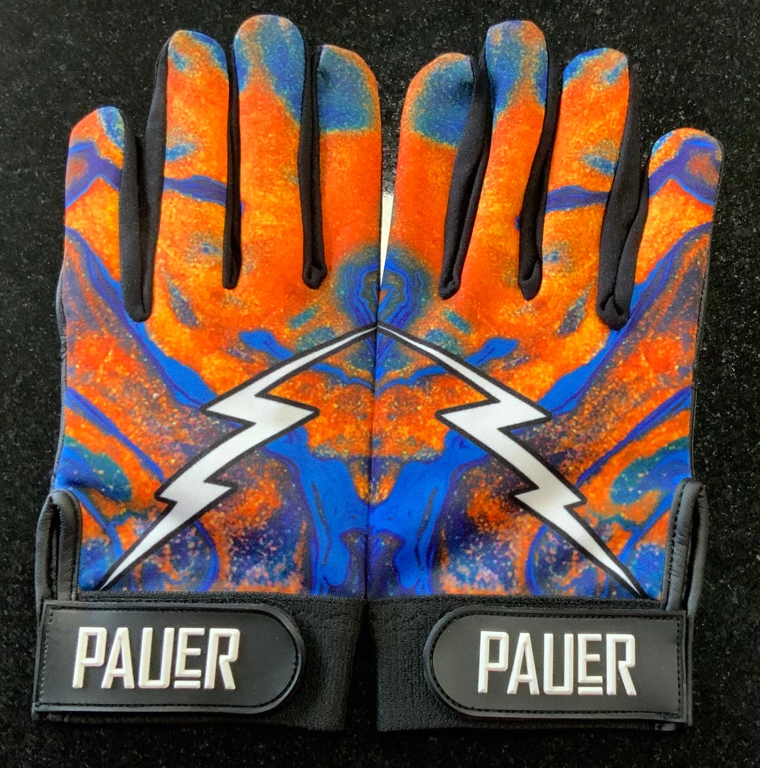 Pauer Sports GEAR Pauer Blue Lava Batting Gloves 3 Pauer Sports GEAR Pauer Blue Lava Batting Gloves