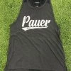 Pauer Sports Just Dropped Pauer Script Black ATHLETIC Women’s Tanks Sport-TEK
