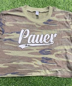 Pauer Sports Pauer Script Camo Crop Top Just Dropped