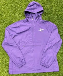 Pauer Sports Pauer Bolt Purple Long Sleeve 1/4 Zip Jacket
