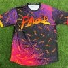 Pauer Sports Men Pauer Graffiti Bolts All Over Black/Purple Jersey