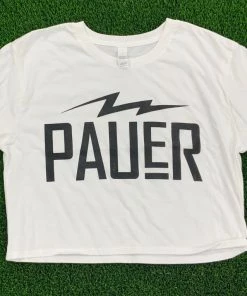 Pauer Sports Women Pauer Bolt Crop Top White