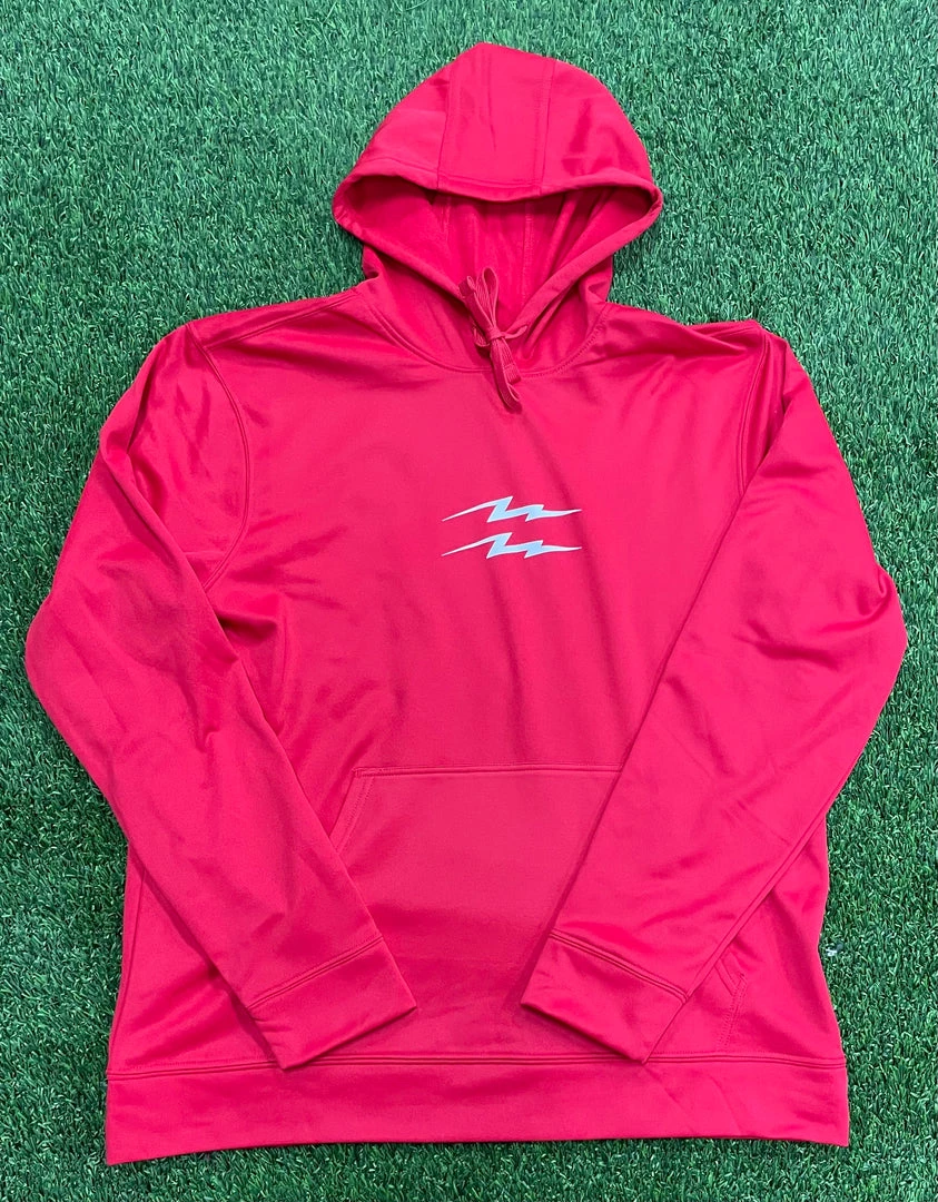Pauer Sports Outerwear Pauer Bolt Dry Fit Hoody Red 3 Pauer Sports Outerwear Pauer Bolt Dry Fit Hoody Red