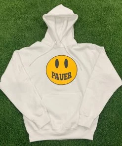 Pauer Sports Pauer Smiley Face White Hoodie