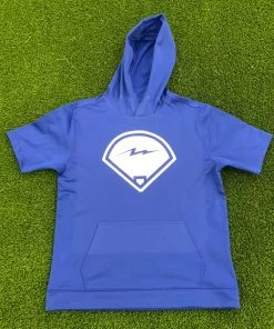 Pauer Sports Kids Pauer Diamond Royal Fleece Short Sleeve Hooded Pullover