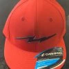 Pauer Sports Headwear Pauer SHOWTIME Bolt Ultima Fitted Cap - Red/Black/Columbia