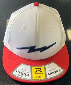 Pauer Sports Pauer White/Red W/Black/Carolina Bolt Logo Richardson PTS30