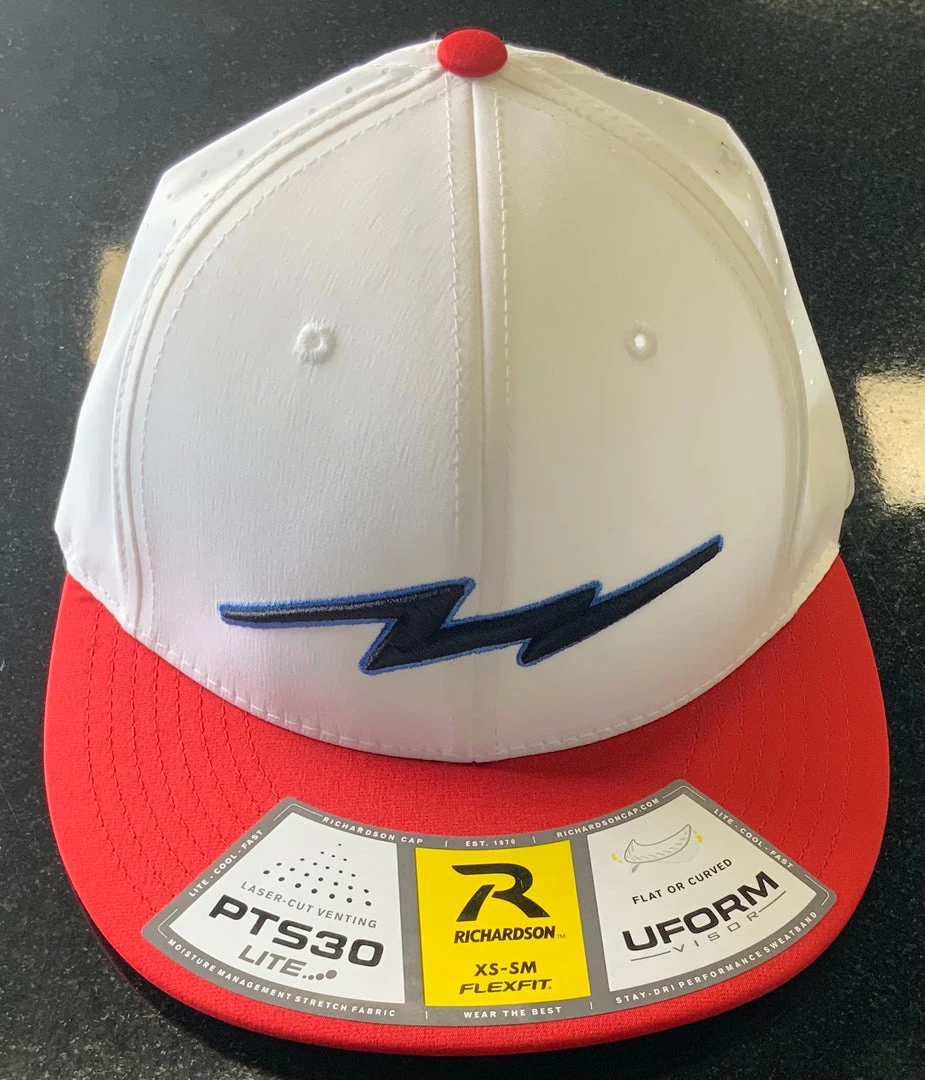 Pauer Sports Pauer White/Red W/Black/Carolina Bolt Logo Richardson PTS30 3 Pauer Sports Pauer White/Red W/Black/Carolina Bolt Logo Richardson PTS30