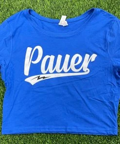 Pauer Sports Just Dropped Pauer Script Royal Crop Top