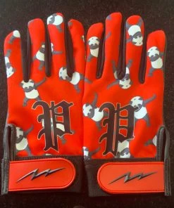 Pauer Sports GEAR Pauer Red Panda Full Dye Sublimated Batting Gloves