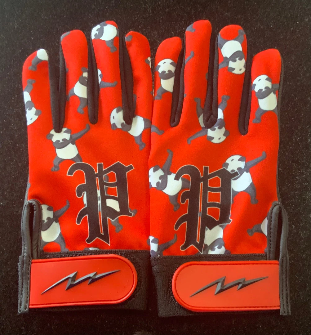 Pauer Sports GEAR Pauer Red Panda Full Dye Sublimated Batting Gloves 3 Pauer Sports GEAR Pauer Red Panda Full Dye Sublimated Batting Gloves