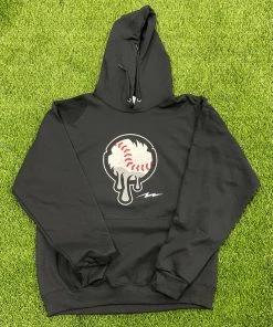 Pauer Sports Just Dropped Pauer Black Baseball Drip Hoodie