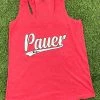 Pauer Sports Just Dropped Pauer Script Red Women’s Tanks