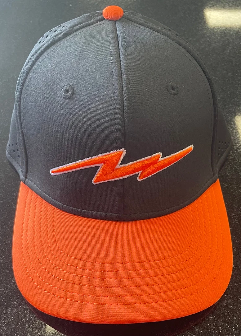 Pauer Sports Pauer Orange Bolt Black/Orange OC Sports Hat Headwear 3 Pauer Sports Pauer Orange Bolt Black/Orange OC Sports Hat Headwear