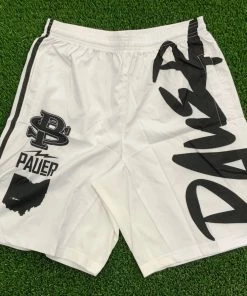 Pauer Sports Pauer Logos Sport-Stretch Graphic Short White Bottoms