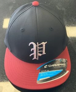 Pauer Sports Old English P MVP Cap - Black/Maroon