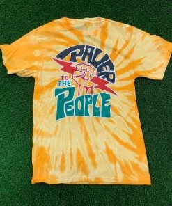 Pauer Sports Pauer To The People Yellow Tie Dye T-Shirt Men