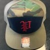 Pauer Sports Pauer Camo Red Old English P Logo Richardson Snap Back