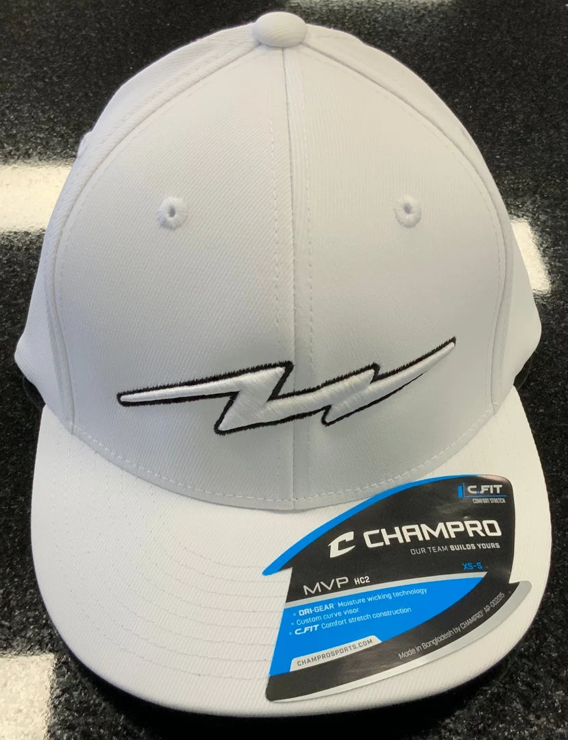 Pauer Sports Pauer Bolt White/Black Champro HC2 Headwear 3 Pauer Sports Pauer Bolt White/Black Champro HC2 Headwear